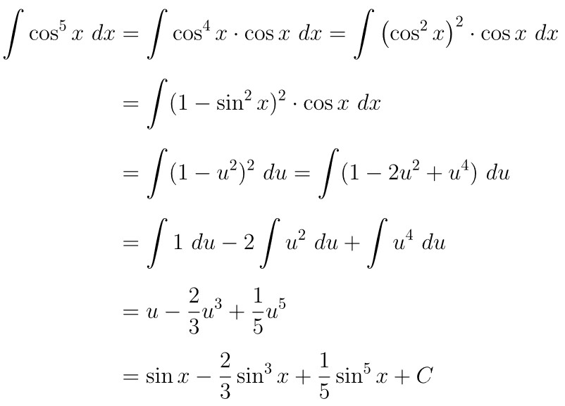 integral cos^5 x dx